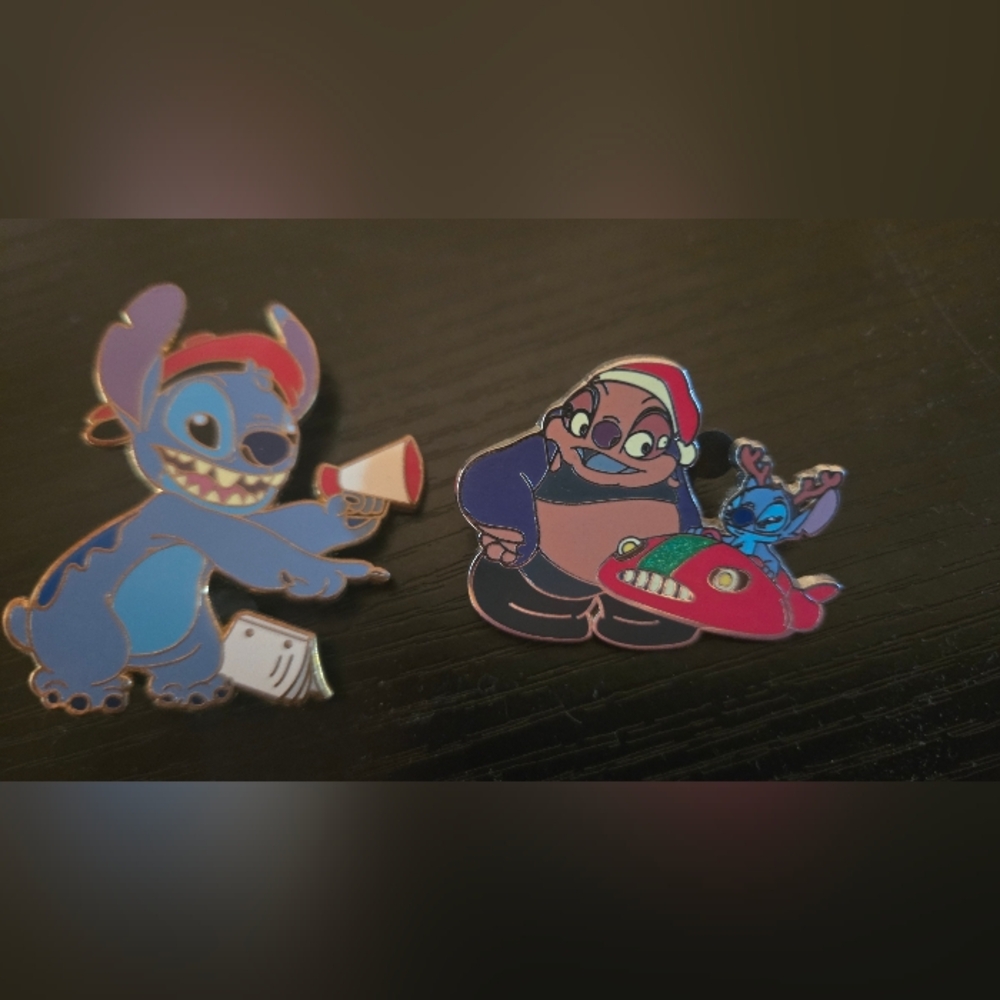 Stitch and Friends Enamel Pin Set